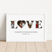 Persoonlijk Liefdeshart 4 Foto Print Poster