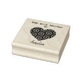 Persoonlijk liefdeshart ex-libris rubberstempel (Stempel)