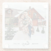 Persoonlijk liefdesschrift voor stel Foto  Glazen Onderzetter (Achterkant)