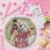 Persoonlijk Liefdesscript Foto Papieren Bordje (Feest)