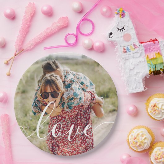 Persoonlijk Liefdesverhaal Foto Script Papieren Bordje (Feest)