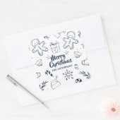 Persoonlijk liefdevol kerstschetsenbord vierkante sticker (Envelop)