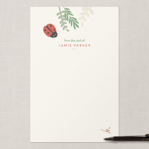 Persoonlijk Lieveheersbeestje Schrijfpapier voor K Briefpapier