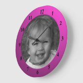 Persoonlijk Lijst Foto en Tekstroze Grote Klok (Hoek)