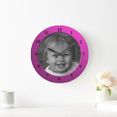 Persoonlijk Lijst Foto en Tekstroze Grote Klok (Huis)