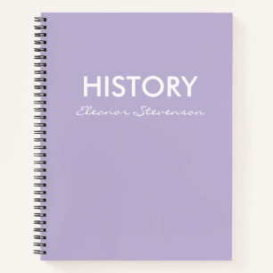 Persoonlijk Lila Lavendel Geschiedenis Klaslokaal Notitieboek
