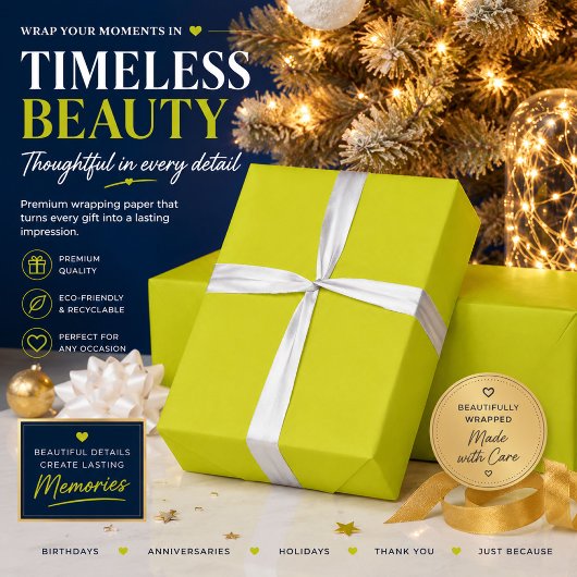 Persoonlijk lime geschenkverpakkings papier