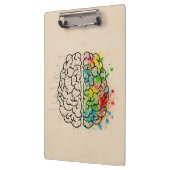 Persoonlijk links en rechts menselijk brein klembord (Links)