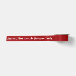 Persoonlijk lint met Joyeux Noel Kerstmis Rood