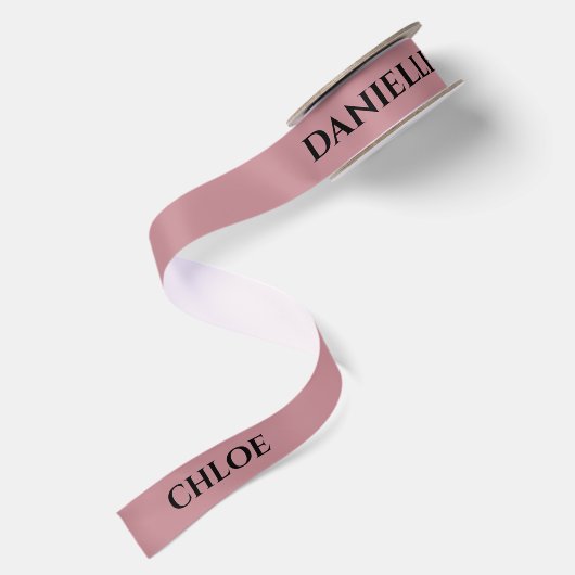 Persoonlijk lint met naam Roze Douane feest decora (Achterkant)