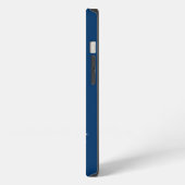 Persoonlijk lintanker op azuurblauw iPhone hoesje (Linkerkant)