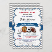 Persoonlijk Little All Star Baby shower Kaart (Voorkant / Achterkant)