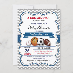 Persoonlijk Little All Star Baby shower Kaart
