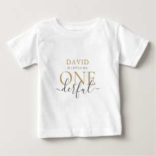 Persoonlijk Little Mr ONEderful baby T-shirt