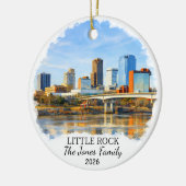 Persoonlijk Little Rock-sieraad, op maat Arkansas Keramisch Ornament (Links)