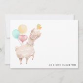 Persoonlijk Llama-schrijfpapier Notitiekaartje (Voorkant)
