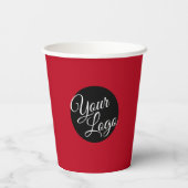 Persoonlijk logo Elegante Kerstmis met merknaam Papieren Bekers (Achterkant)