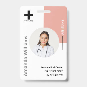 Persoonlijk logo en foto ID-badge voor ziekenhuisp Badge