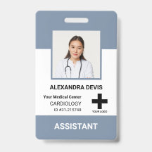 Persoonlijk logo en foto ID-badge voor ziekenhuisp