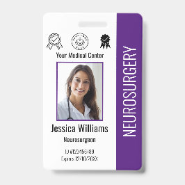 Persoonlijk logo en foto-ID van ziekenhuiswerkneme Badge