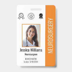 Persoonlijk logo en foto-ID van ziekenhuiswerkneme Badge