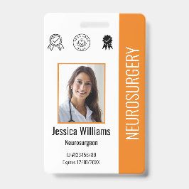Persoonlijk logo en foto-ID van ziekenhuiswerkneme Badge