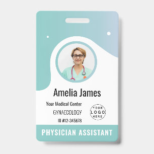 Persoonlijk logo en foto-ID voor ziekenhuispersone Badge