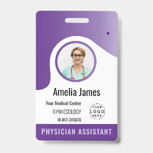 Persoonlijk logo en foto-ID voor ziekenhuispersone Badge
