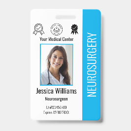 Persoonlijk logo en foto-ID voor ziekenhuispersone Badge