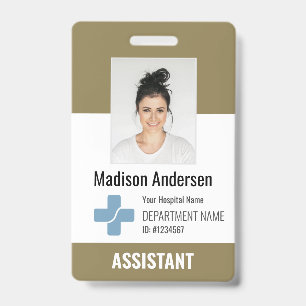 Persoonlijk logo en foto-ID voor ziekenhuispersone Badge