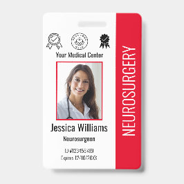 Persoonlijk logo en foto-ID voor ziekenhuispersone Badge