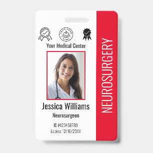 Persoonlijk logo en foto-ID voor ziekenhuispersone Badge