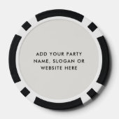 Persoonlijk logo en tekst Cool Cloud Dance Poker Chips (Achterkant)