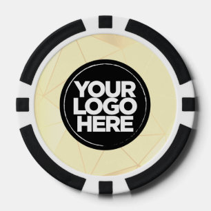 Persoonlijk Logo en Tekst Geometrisch Goud Poker Chips