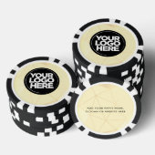 Persoonlijk Logo en Tekst Geometrisch Goud Poker Chips (Opstapeling)