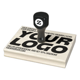 Persoonlijk logo en tekst Groot retouradres Rubberstempel