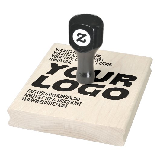 Persoonlijk logo en tekst Groot Rubberstempel (Stempel)