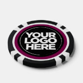 Persoonlijk logo en tekst Koel Bourgondiërood Poker Chips (Enkel)