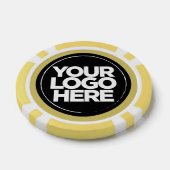 Persoonlijk logo en tekst Koel geel Poker Chips (Enkel)