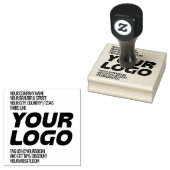 Persoonlijk logo en tekst promotie rubberstempel (Gestempeld)