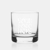 Persoonlijk logo en tekst whisky glas (Voorkant)