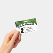Persoonlijk Logo Foto ID DELEGATE Eco Groen Badge (Handheld)
