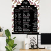 Persoonlijk Logo, Ijszaak Menu Poster (Thuiskantoor)