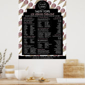 Persoonlijk logo, ijszaakmenu poster (Keuken)