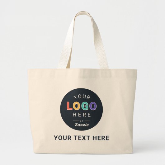 Persoonlijk logo-ontwerp grote tote bag (Voorkant)