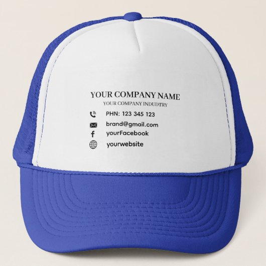 Persoonlijk logo-ontwerp voor bedrijfsacties trucker pet (Voorkant)