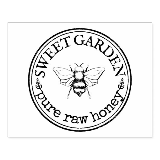 Persoonlijk Logo Op Maat Thuis Bijen Honing Rubberstempel (Afrduk)