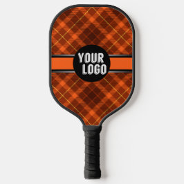 Persoonlijk logo oranje patroon modern merk pickleball paddle