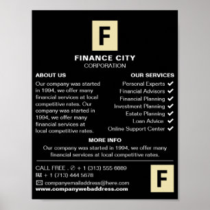 Persoonlijk Logo, Reclame voor Bedrijf & Financiën Poster