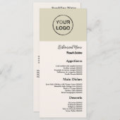 Persoonlijk logo, Restaurant Slimline Menu (Voorkant / Achterkant)